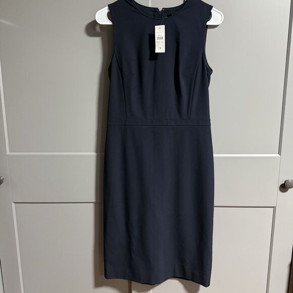 Ann Taylor Dresses & Skirts - NWT Ann Taylor Business Sleeveless Knee Length Round Neck Dress Navy Blue Size 0